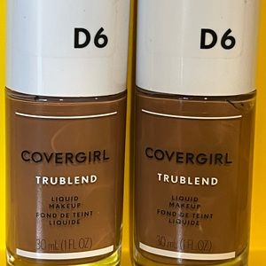 New Set 2 Covergirl Trublend Liquid Makeup Foundation Toasted Almond D6 FullSize